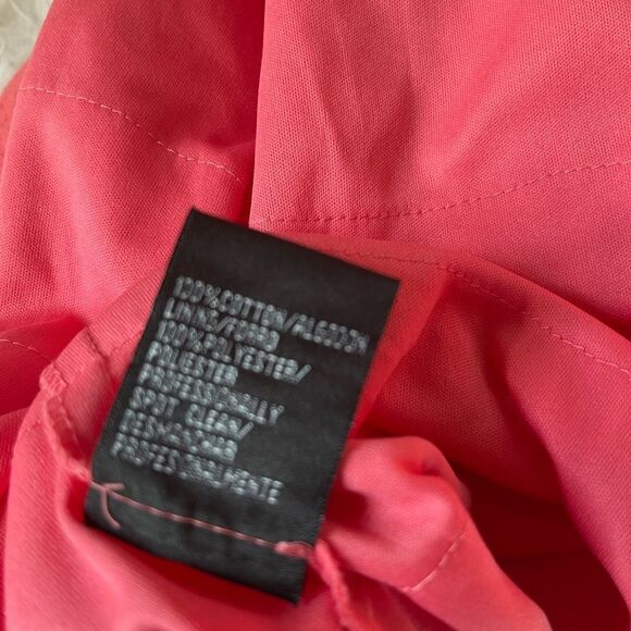 NWT S. L. Fashions Peach layered ruffles dress white beaded neck line dr… - Picture 5 of 8